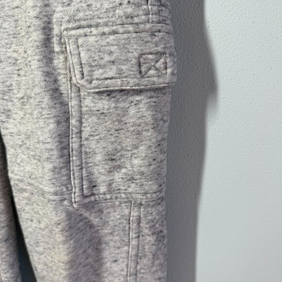 Lands' End Boys Heather Gray Athletic Warm Up Cargo Pants Joggers Medium - Picture 8 of 11
